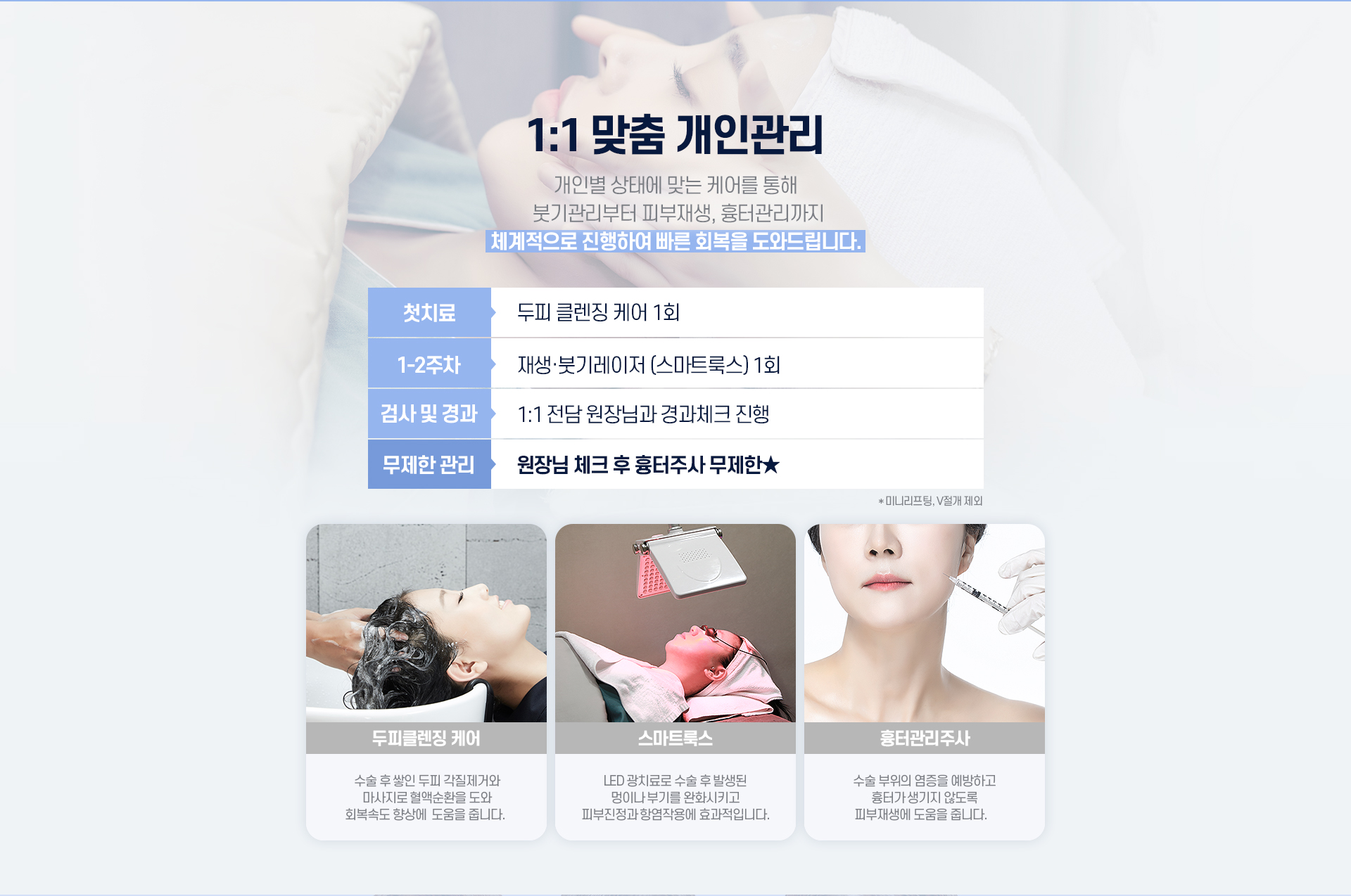 1:1 맞춤 개인관리